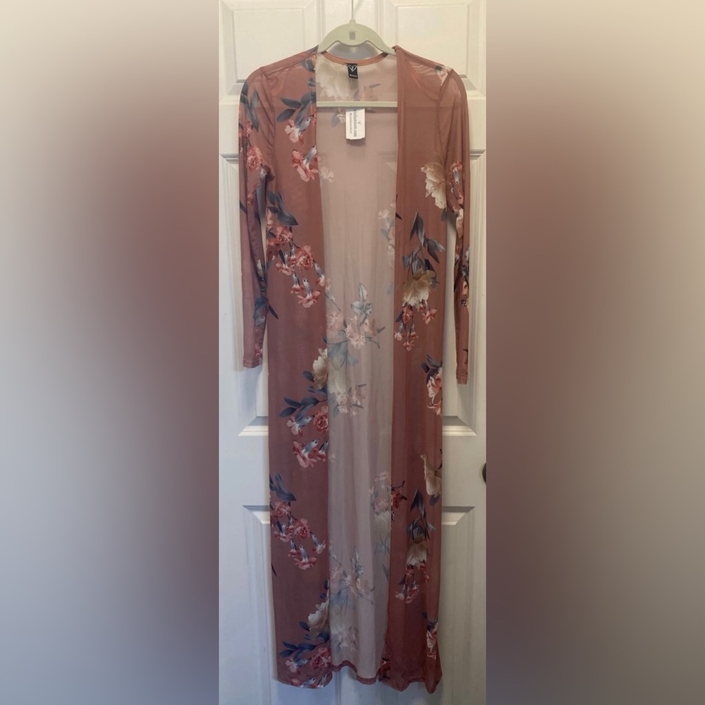 Women's Mauve Floral Long Sleeve Komono
